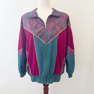 Vintage Silver Threads 90's windbreaker size Large